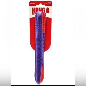 KONG Duets Duos Stick Md/Lg Squeaky Easy Grip Dog Fetch Toy 9.5”